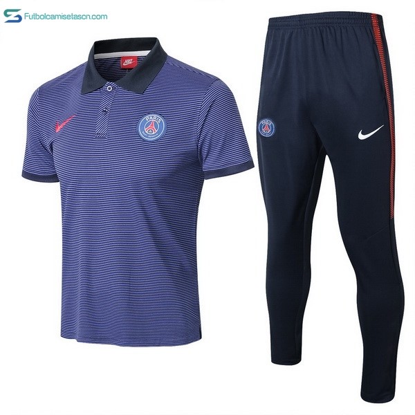 Polo Paris Saint Germain Conjunto Completo 2017/18 Azul